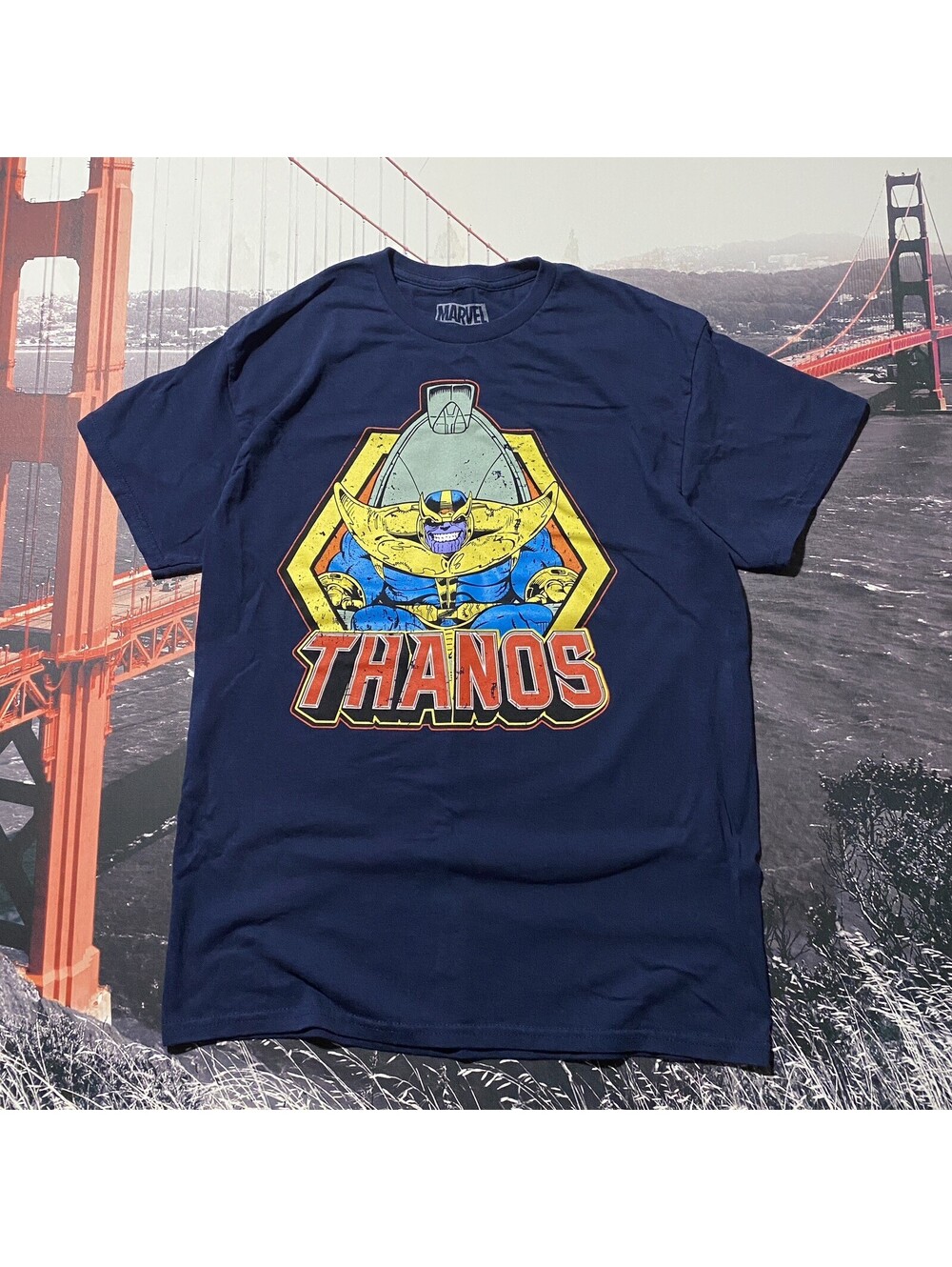 Marvel Gear + Goods Thanos T Shirt Mens Size Medium Navy Graphic Tee Lootcrate
